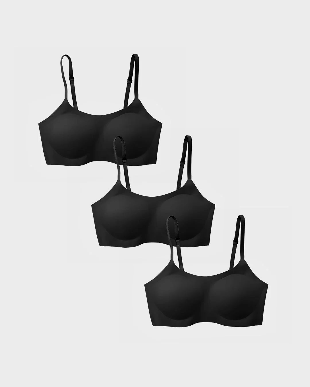 Black Support Bralette 3 Pack