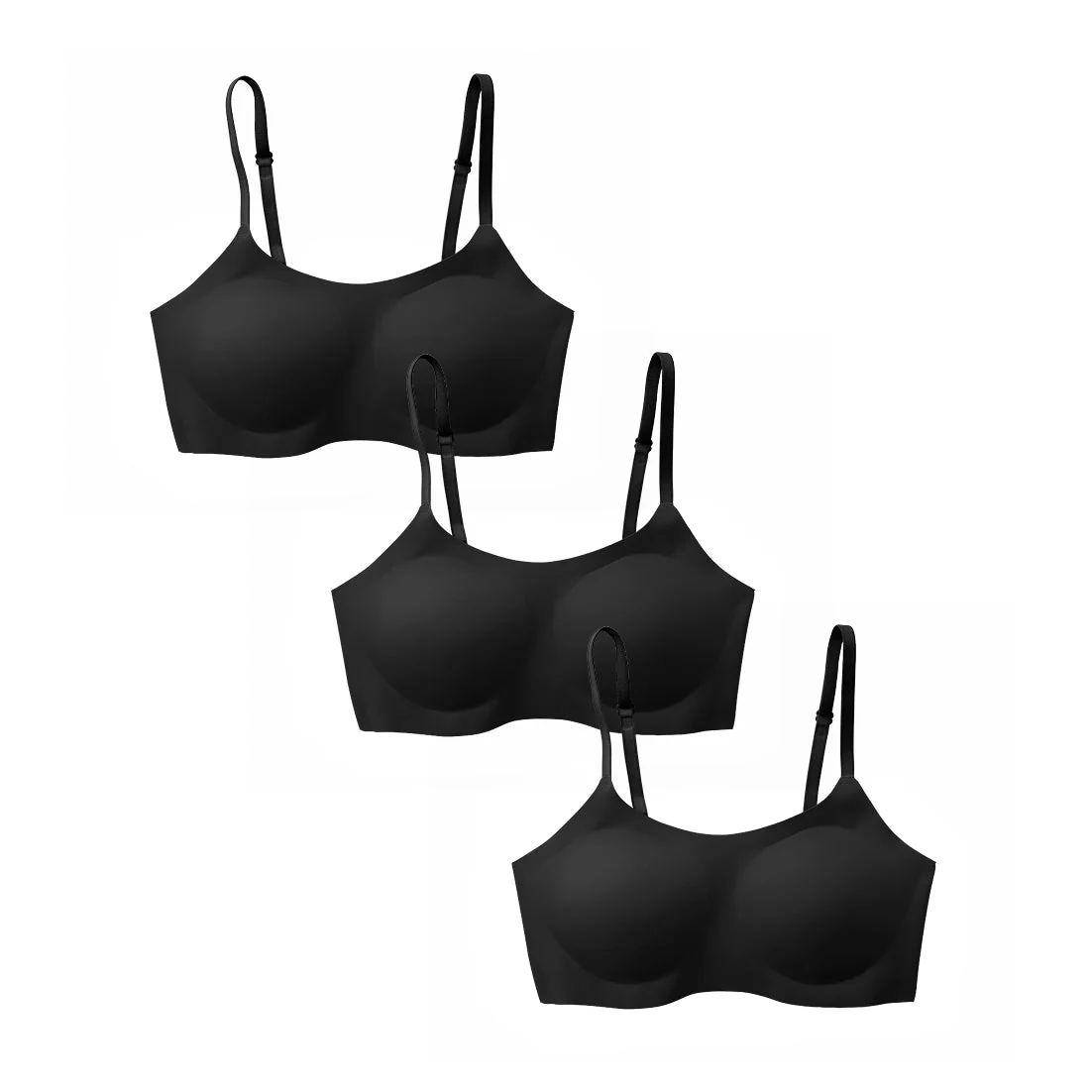 Black Support Bralette 3 Pack - Image 5