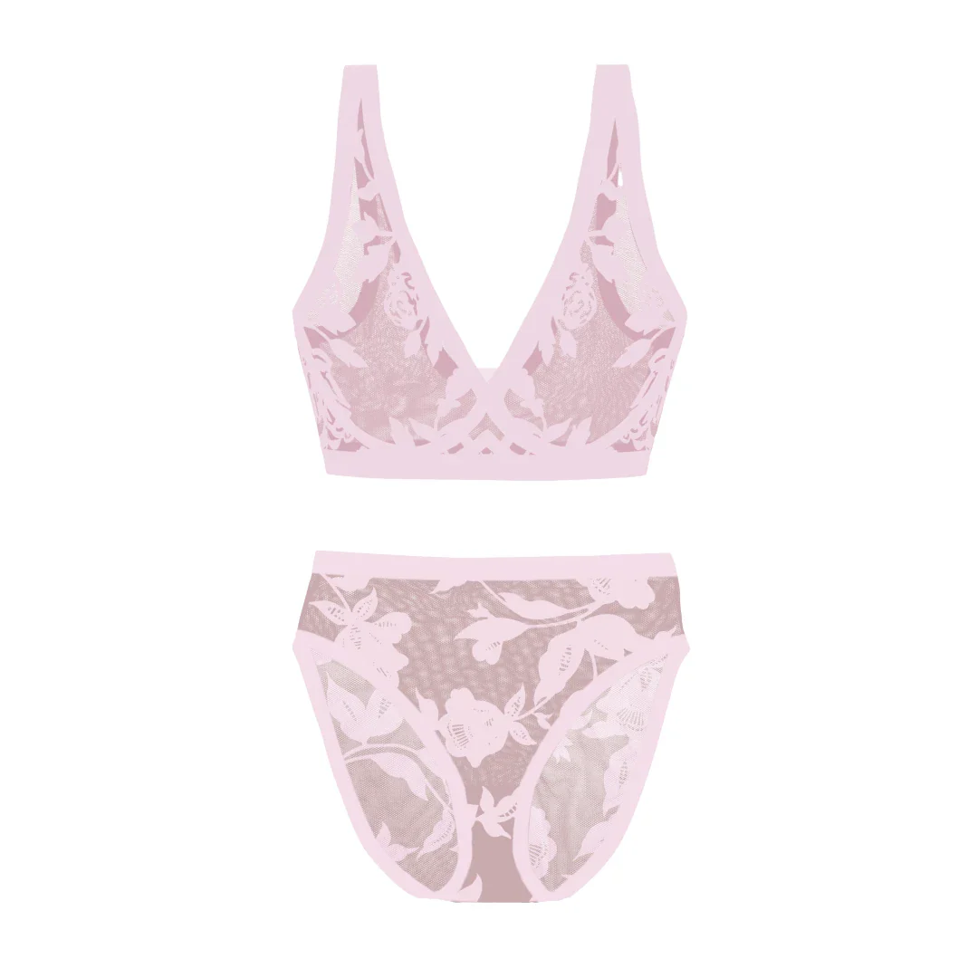 Madam Chic Sheer Bralette and High-Cut Set - Image 10