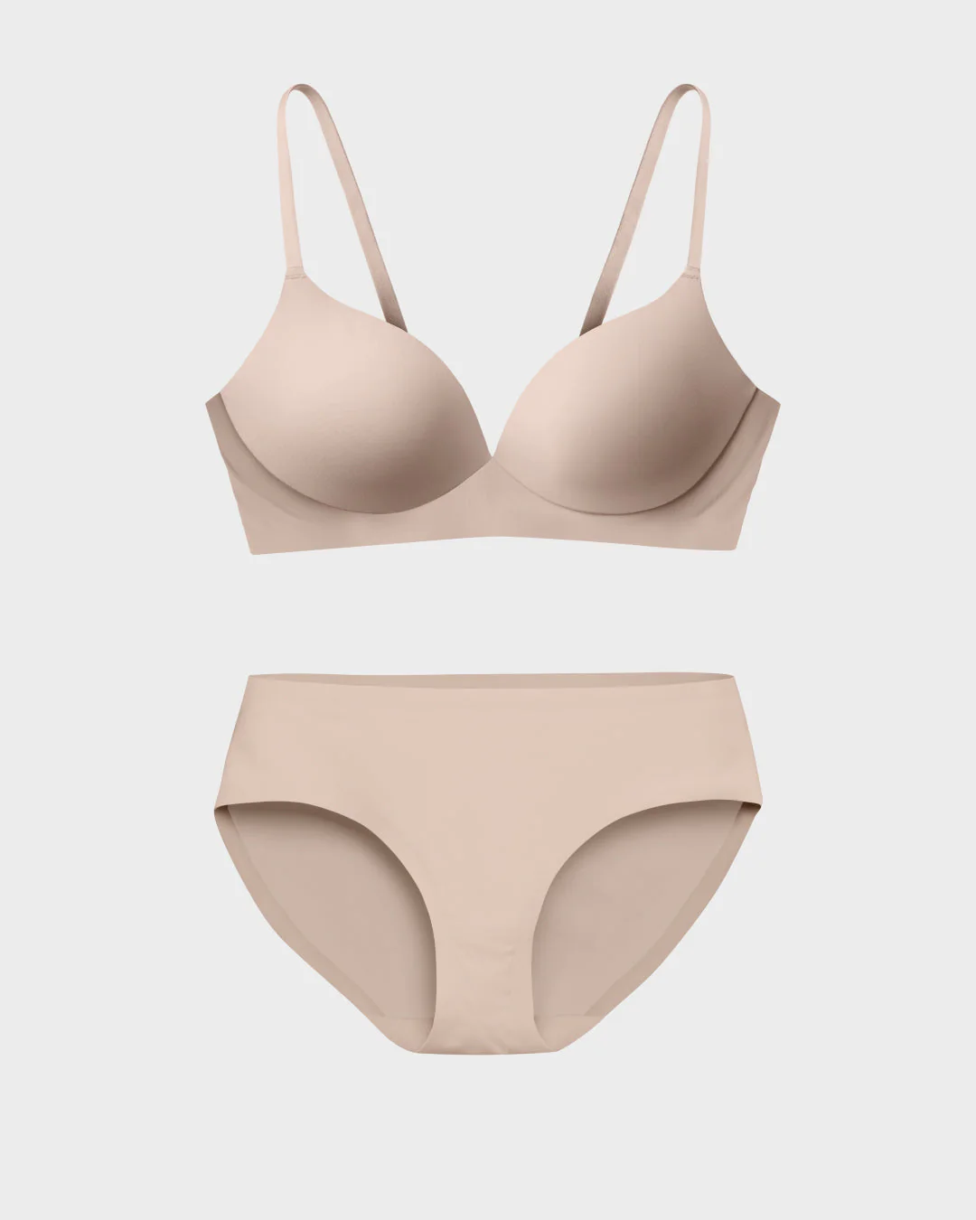 Nude Pain Free T-Shirt Bra and Brief Set