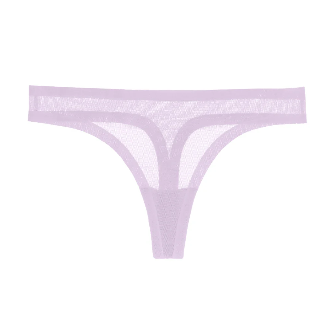 Pastel Lilac Sheer Thong - Image 5