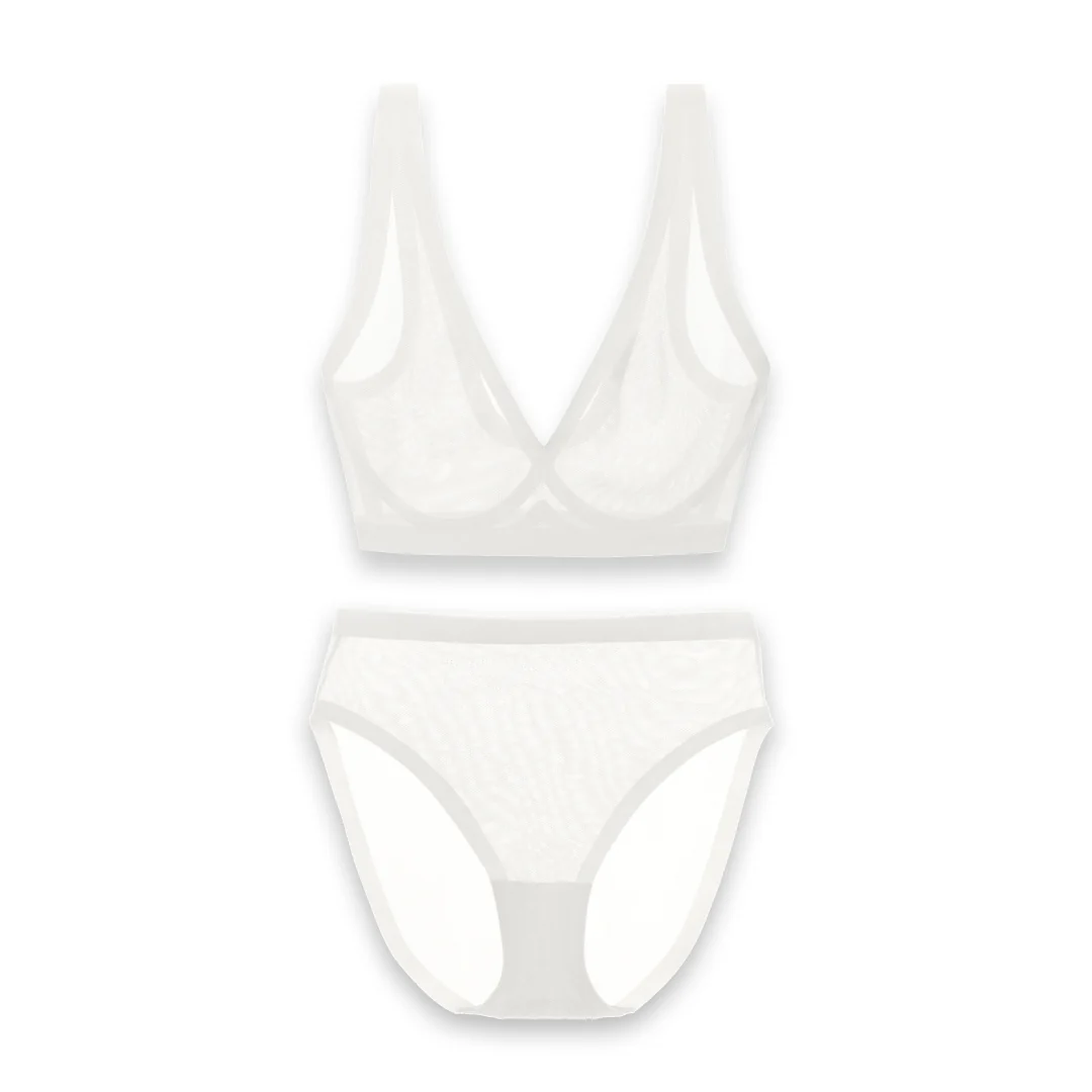 Pearl Sheer Bralette and High-Cut Set - Image 8