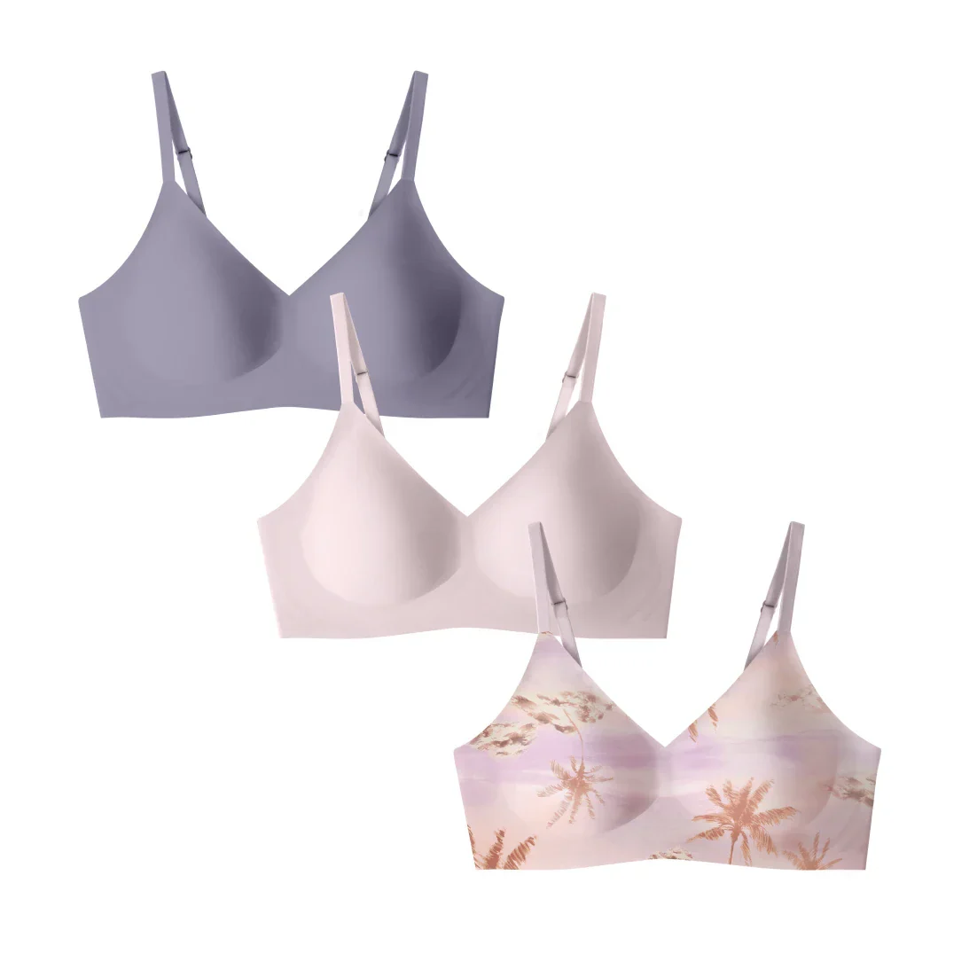 Sunset, Cadet and Murex Shell Relief Bra 3 Pack - Image 6